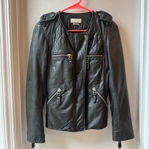 Isabel Marant Quilted Black Leather Jacket
